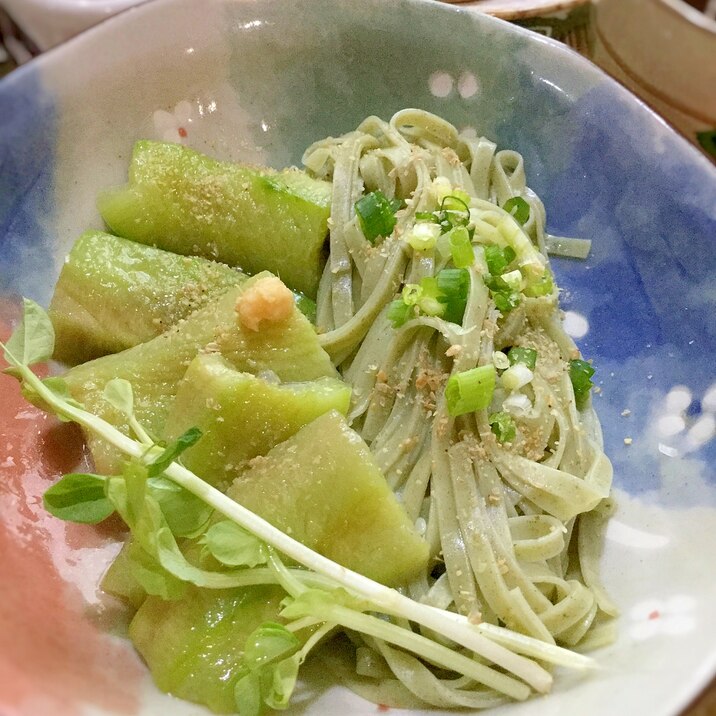 ☆★茶蕎麦♪焼きヘチマ添え★☆